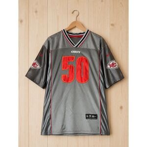 Nike Kansas City Chiefs Justin Houston #50 Jersey Gray Silver Size 56 NFL